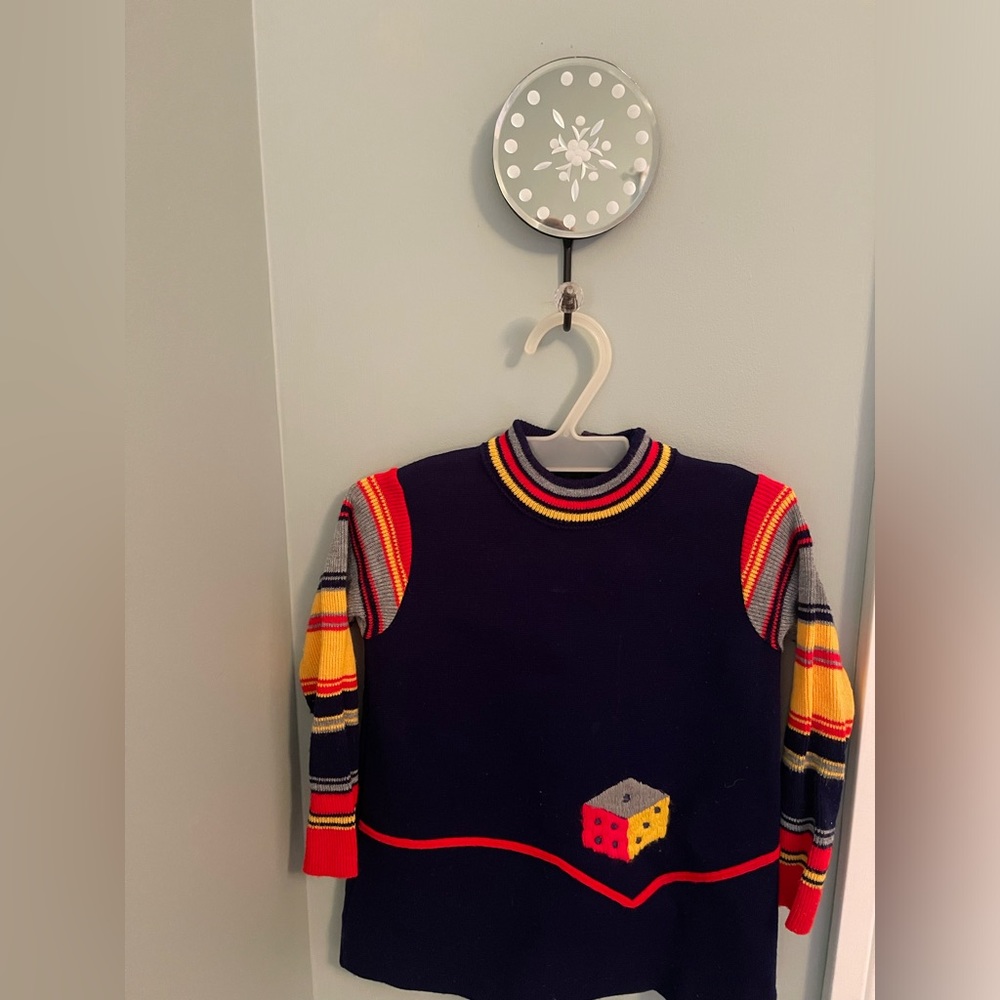 Vintage 1970s “Little World” knit dress. Used. Size 2T. Smoke Free Home